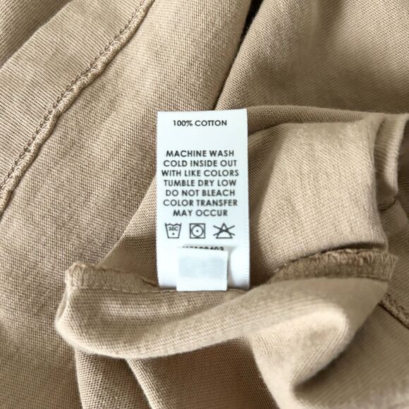 NEW Cotton Citizen Tokyo Short Sleeve Mini Dress in Tan 100% Cotton Size Small - Picture 7 of 7